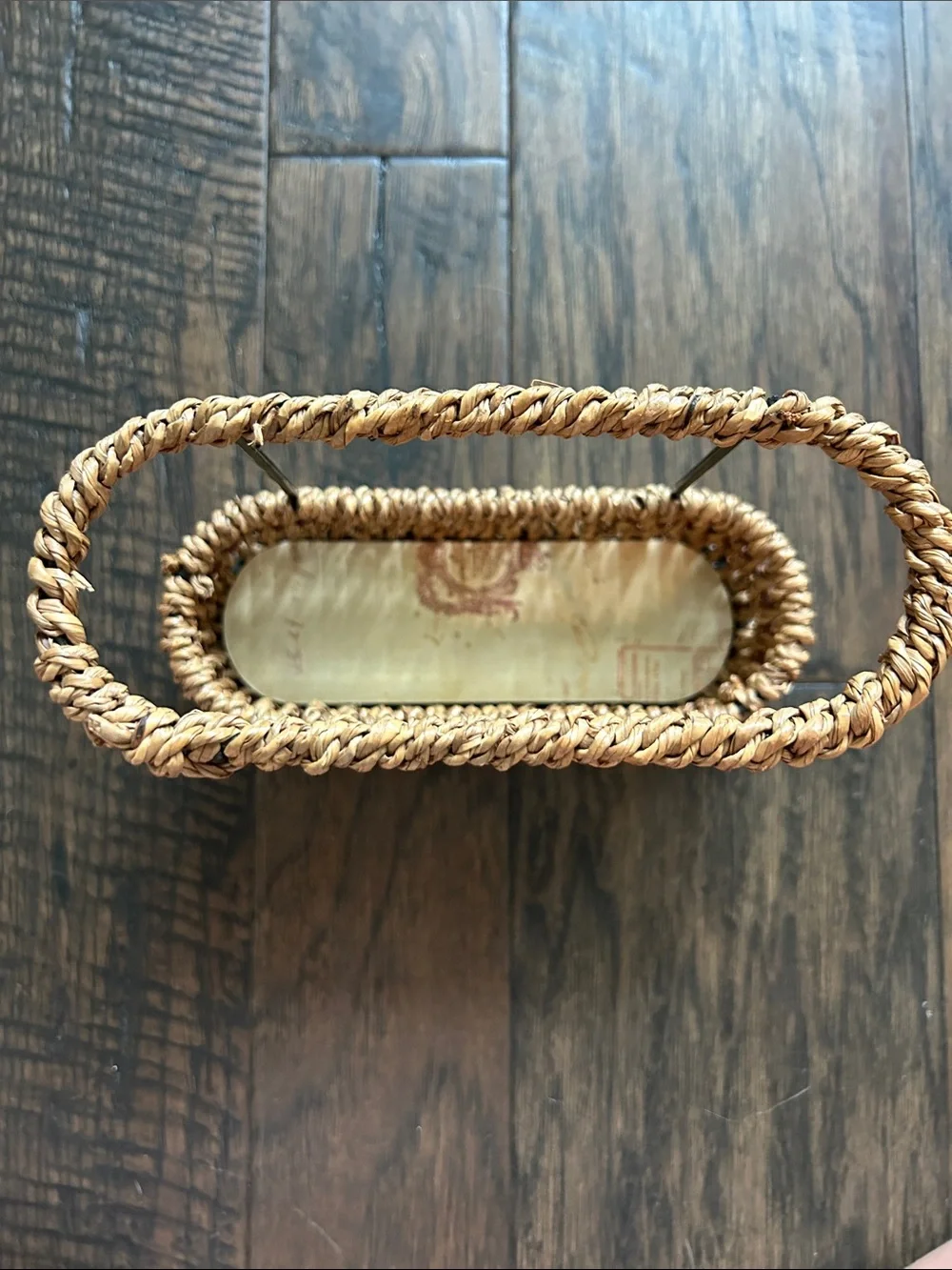 Source Unknown Seagrass Two-Tier Hanging Basket - Brown with Black Frame